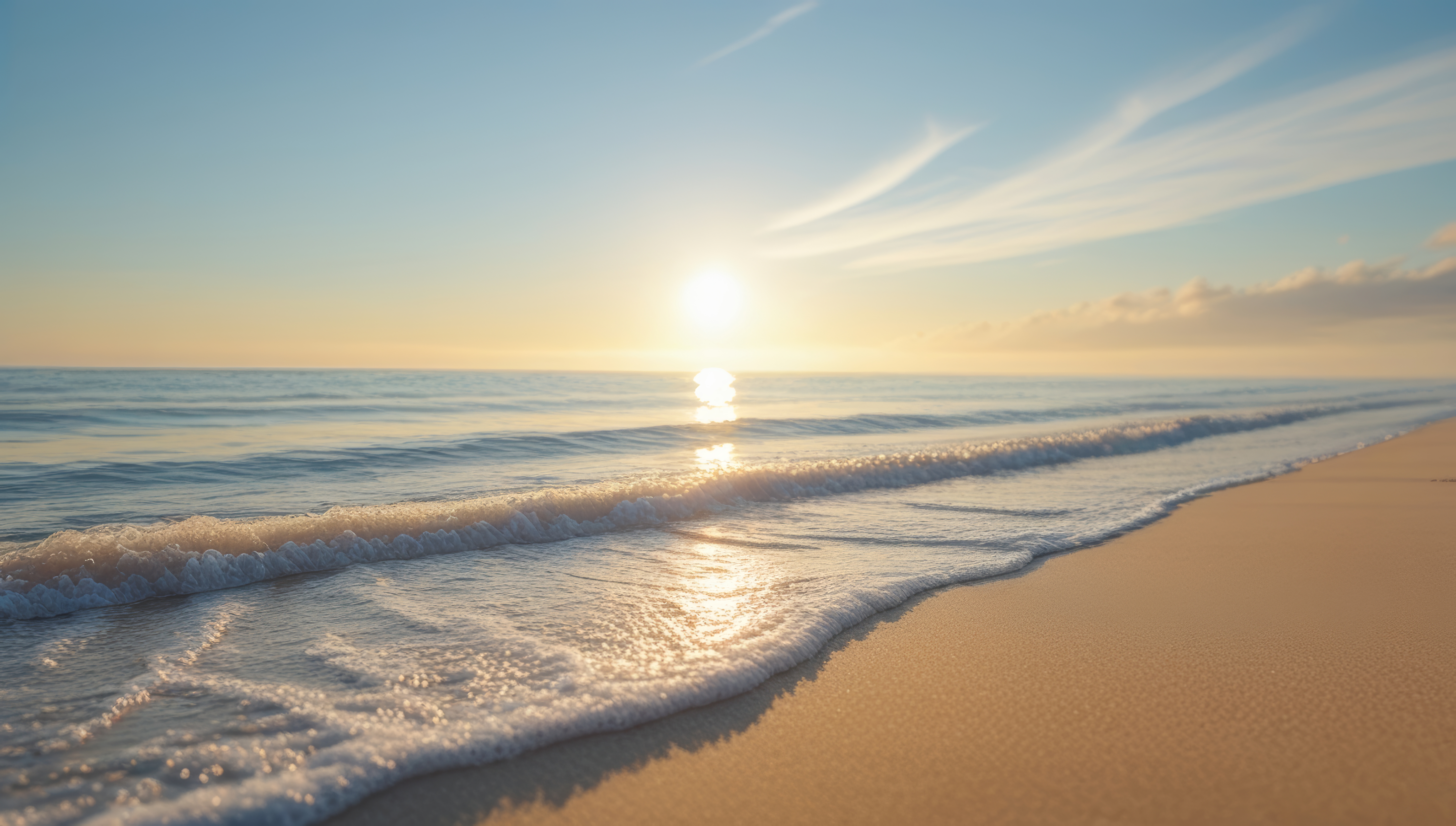 Open sea under sunlight